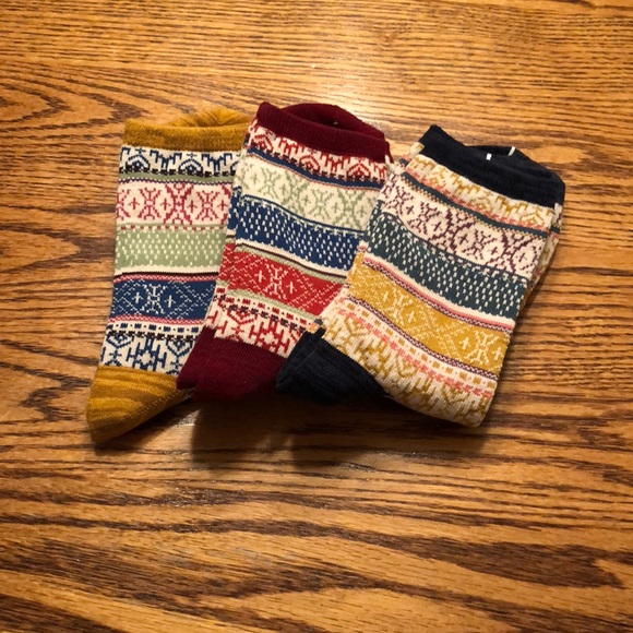 Flora and Fred Accessories - NWOT 3 pair fair isle winter socks.